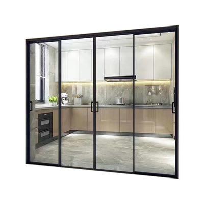 China Modern Pine Glass Internal Aluminum Clad Wood Door Room Divider Factory Supply Centripetal Door for sale