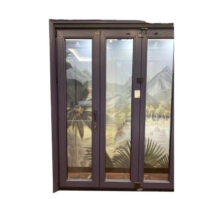 China Wood Folding Doors Composed Of Performance Modern High Quality Aluminum Decorative Sealing Insulation for sale