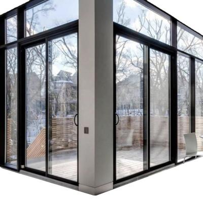 China Modern Safe Aluminum Folding Door Hurricaneproof Sliding Glass Doors Aluminum French Doors Exterior for sale