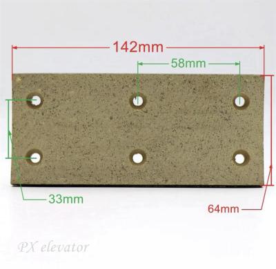 China Industrial Mitsubishi Elevator Host Traction Machine Lock Brake Skin Electromagnet Brake Pad Shoe for sale