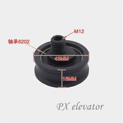 China 3201.05.0058/C Newest Elevator Door Wheel Traditional Elevator Door Wheel 43*16*6202RS Elevator Door Wheel New for sale