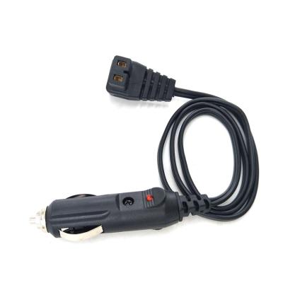 China Custom Car Black 12V 24V Length 2 Pin Plug Car Fridge Cigarette Lighter Cable for sale