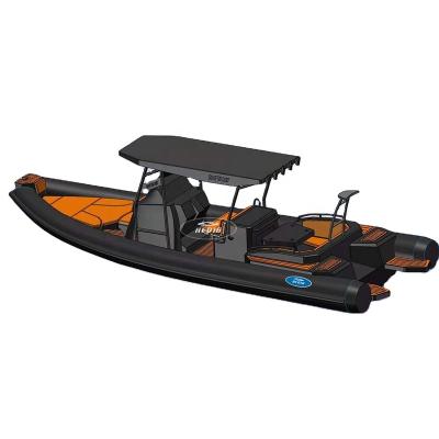 China Luxury Aluminum Material Aluminum Material Hull Sports Aluminum RIB 8m Orca RIB 8m Cabin Rib 800 Inflatable Fishing Boat for sale