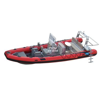 China Family entertainment/military/rescue inflatable boat Hedia 7.6m tube hypalon luxury yacht rib with motor for sale for sale