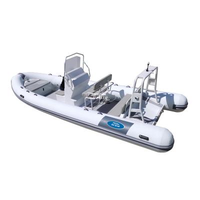 China Transea 20ft orca hypalon v orca semi rigid aluminum aluminio hull bote 6 metro inflatable cruising fishing boat for sale