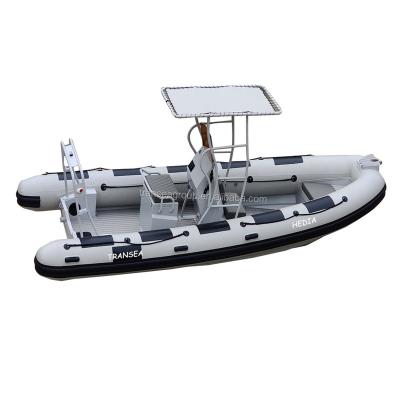 China Special Design Available On Your Demand 20ft 600 Sport Boats High Speed ​​Hypalon V Rigid Hull Inflatable Boat Boots De 6 Metros for sale