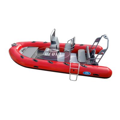 China Special design available on your request 16ft semi rigid material 5 meter deep hull inflatable boat hypalon rescue v boot for sale