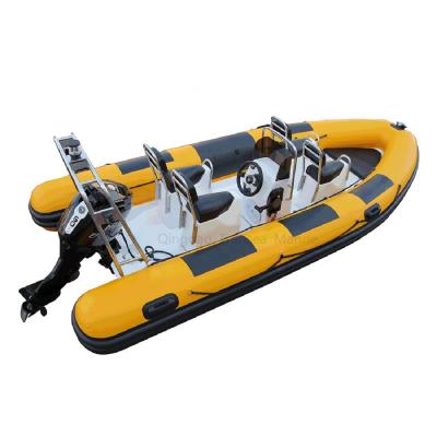 China Fiberglass Hidea 13ft PVC Boat Rib 390 With Flat Fiberglass Bottom for sale