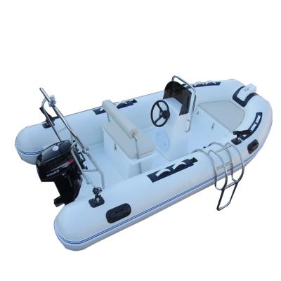 China fiberglass shock price 12 feet semi rigid hull fiberglass inflatable rib360 boat for sale