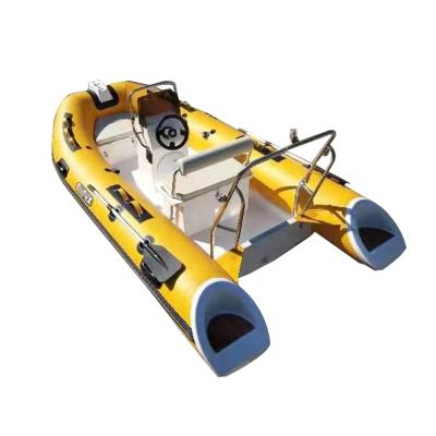 China Hot Selling 5 Person Fiberglass Small Rib Inflatable Fishing Tender With Console for sale