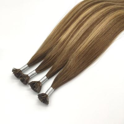 China Hot Silky Straight Fusion Flat Tip Pre Bonded Hair Extensions For Salon Virgin Remy Human Hair Flat Tip Cuticle Hair Extensions for sale