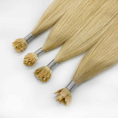 China Silky Straight Hair Extension Flat Tip Hair , Drawn Color Blonde Double Y Tip Hair Extension for sale