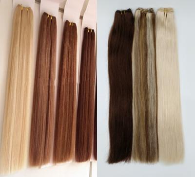 China European Pulled Remy Human Hair Weft Double Silky Straight Extension for sale