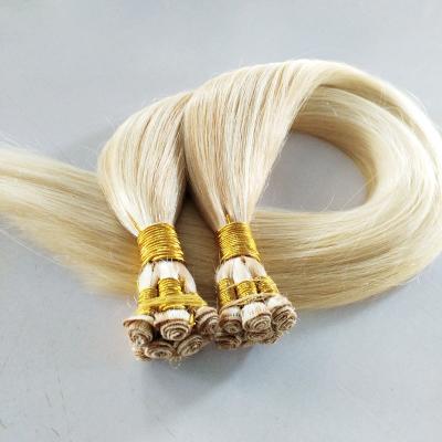 China Popular Silky Straight In Market Handtied Virgin American Durable Russian Hair Double Cuticle Pulled Weft for sale