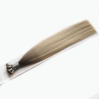 China Hot Selling Ombre Color Silky Straight Remy Human Hair Hand Tied Hair 100% Thick Bottom Weft for sale