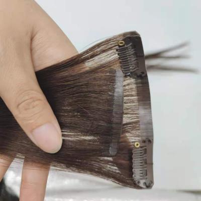 China 100% Hot Selling Straight Tape Seamless Clip In Virgin Hair Extensions Bundles for sale