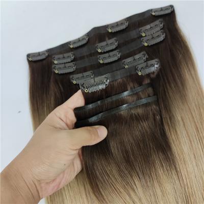 China New Arrival PU Straight Clips In Hair Extensions Hanger for sale