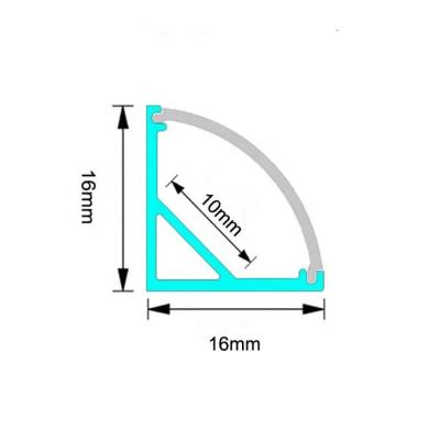 China Aluminum + PC 16x16mm Aluminum LED Profile For LED Strip Lights for sale