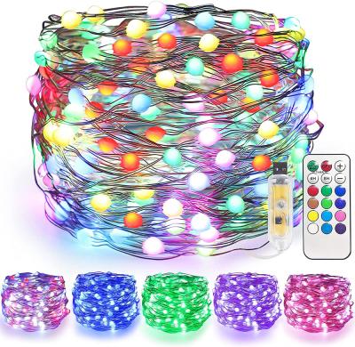 China 10m 100 Fairy Lights Plus USB RGB LED Light Bulbs String Lights Christmas Lights for Wedding Christmas Decor for sale