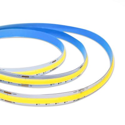 China Double Color 840Leds/m 24V 15W 2200K-5000K Uniform Lighting COB LED Strip Light for sale