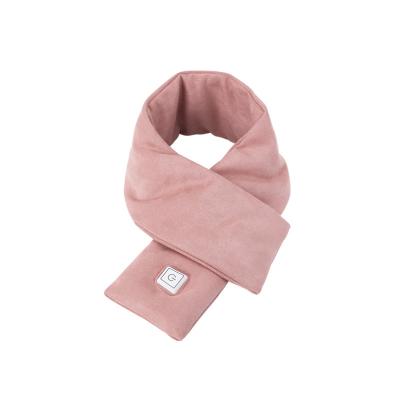 China Newest Popular Woolen Shawls Scarf Women Solid Color Trend Element Winter OEM Electric Heating Red Black Item for sale