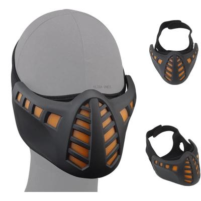 China Hunting Nylon Tactical Game CS Field Half Mask CS Field Half Mask Adjustable Durable Shooting Mask Game War Face Shield Accessories for sale