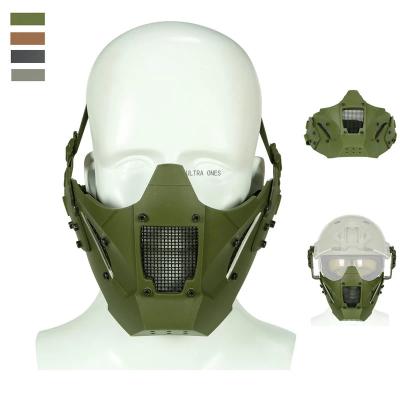 China Outdoor Hunting Mask CS Life Field Shooting Face Mask Half Strip Band Sports Material Expand Game Tactical Breathable Mesh for sale