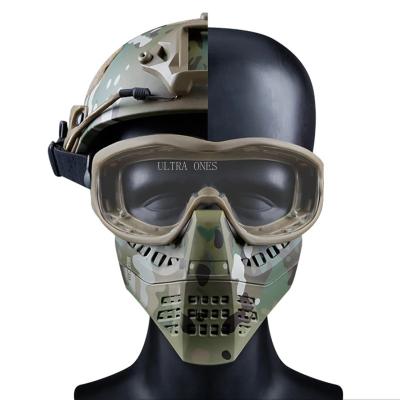 China TPU War Game Tactics Full Face Mask CS Field Surpass Training Sports Masks Outdoor TPU Shooting Face Protection Set With Lens for sale