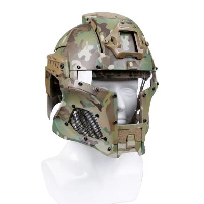 China Full Face Helmet ABS Wargame Outdoor Shooting Range CS Game Protective Tactical Adjustable Helmet Anti Impact Equipment for sale