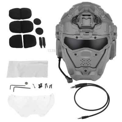 China ABS Tactical Multifunctional Helmet With Anti Mask Helmet Fog Fan Field CS Shooting War Game Protective Gear Accessories for sale