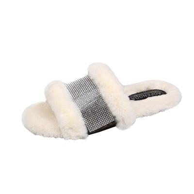 China CUSHIONING indoor slippers cotton wool slippers of new women's clothing line of slippers in autumn and winter, faux stone and plush home for sale