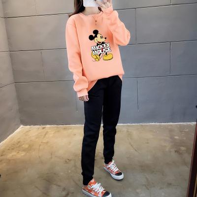 China 2020 autumn and winter sweater thin loose two-piece suit women's new trend anti-wrinkle wear of the large for sale