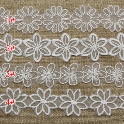 China Viable Lace Mesh Headdress Wedding Dress Lace Barcode Pattern Organza Decorative Accessories for sale