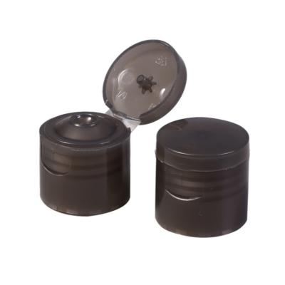 China Non Spill Plastic Flip Top Caps 20mm 24mm Plastic Cosmetic Packaging Screw Caps 28mm for sale