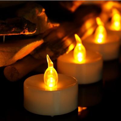 China Home Decoration Bulk Battery Operated Led Tealight Candle With Moving Flame for sale