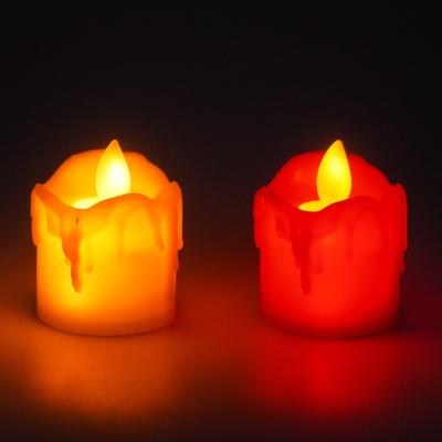 China Home Decoration Movable Wick Tears Flameless LED Candle Light With Cell Battery for sale