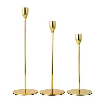 China Romantic One Candle Glow Candle Holder Gold For Wedding Custom Home Decor Candlestick Stand Amazon Brand Natural Box And Safety for sale