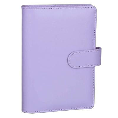 China Magnetic Custom Office Supplies PU Leather Budget Binding Ring Bound Planner Cover A5 A6 Loop Notebook Planner for sale