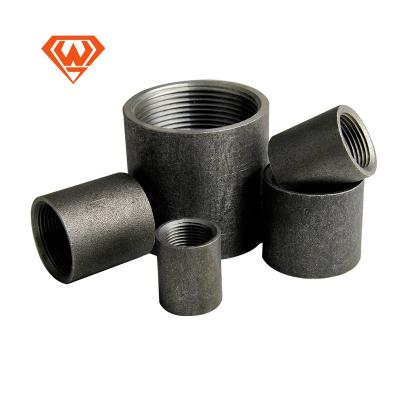 China Black Galvanized Steel Carbon Steel Socket Pipe Connector Wire Blow Long Nipple for sale