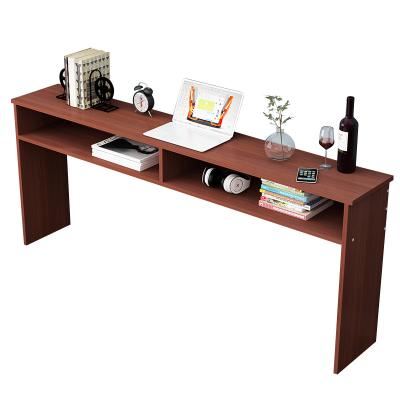 China Modern simple extendable bedroom desk long wooden table with 2 drawers for sale