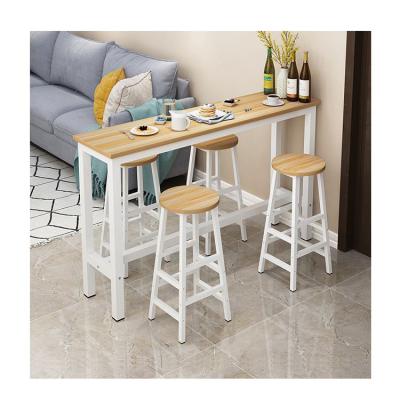 China High Kitchen Eco-friendly Industrial Modern Wood Breakfast Furniture Bar Stool Table For Sale for sale