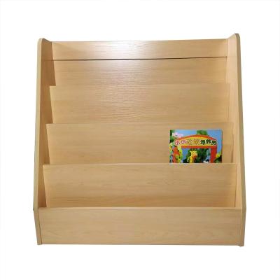 China Environmental Protection Floor Stand Storage Child Shelf Student Bookcase Wooden Simple Bookcase Picture Book Shelf for sale