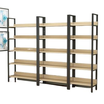 China Easy Gather Multifunctional Household Shelf Cosmetics Supermarket Display Rack Storage Rack Rack Steel Wood Cabinet for sale