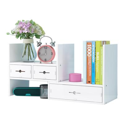 China New Design Convertible Wooden Bookshelf Bookshelf Kids Desk Shelf With Drawer for sale