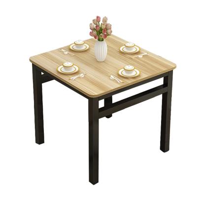 China Firmly Easy To Clean Modern White Gold Color Wooden Kitchen Lunch Tables For Dining Room for sale