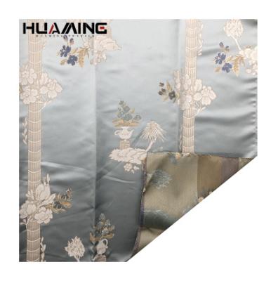 China Staubli Chinese style jacquard brocade fabric Tear-resistant jacquard silk fabric upholstery fabric home textile for sale