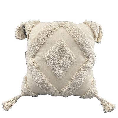 China Decorative Bohemian Style China Fabric Anti-pilling Pillow Cover Cushion Shape With Knotted Patterns For Home Decor Sofa for sale