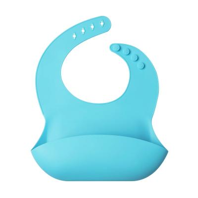 China Adjustable Silicon Baby Silicone Bib for sale