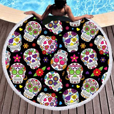 China QUICK-DRY round towels beach withn custom printed, pareo towel beach for sale