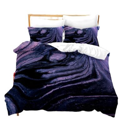 China Nondisposable High Quality Queen Bedding Sets Marble 2nd Sheet & Duvet Cover Microfiber Bed Sheet Sets On Sale for sale